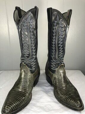 Vintage Cowtown USA teju lizard skin men’s cowboy western boots us 9.5 D